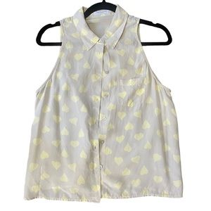 Equipment Silk Yellow Heart Blouse